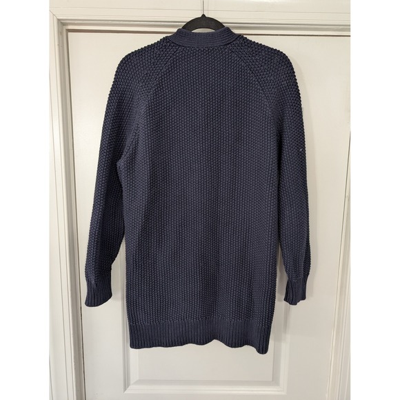 Alex Mill Romy Long Cardigan Sweater Navy Blue Chinky Knit duster Women Medium - Picture 9 of 9